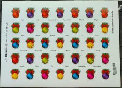 C 3139 Selo Bolas de Natal Religiao 2011 Folha