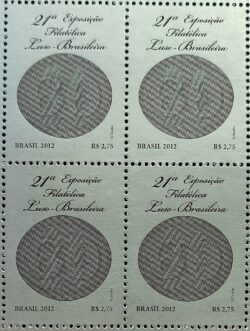 C 3220 Selo Exposicao Filatelica Luso Brasileira Portugal Lubrapex Olho de Boi 2012 Quadra