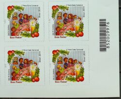 C 3391 Selo Ceia de Natal 2014 Quadra Codigo de Barras