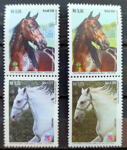 C 3592 Selo Brasil Eslovenia Cavalo 2016 Variedade de Cor