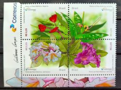 C 3708 Selo Flores da Mata Atlântica 2017 Com Aroma Vinheta Correios