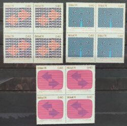 C 835 Selo Meios de Comunicacao Imprensa 1974 Quadra Serie Completa