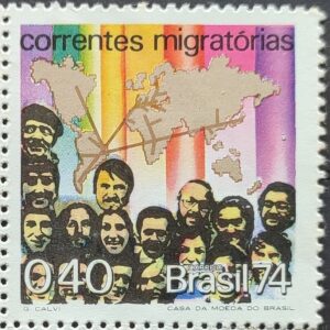 C 841 Selo Correntes Migratorias Mapa 1974