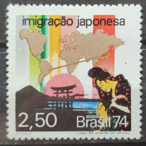 C 844 Selo Imigracao Japonesa Japao Mapa 1974