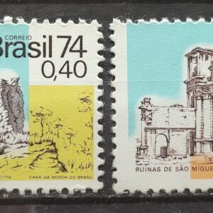 C 846 Selo Turismo Nacional 1974 Serie Completa Variedade Picote Deslocado
