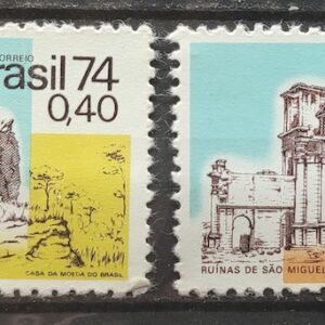 C 846 Selo Turismo Sao Miguel das Missoes e Sete Cidades 1974 Serie Completa