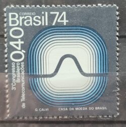 C 850 Selo Congresso de Telecomunicacoes Comunicacao 1974 CMC 2