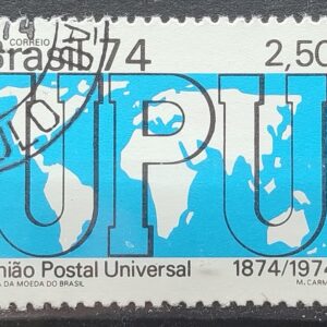 C 858 Selo Centenario da Uniao Postal Universal UPU Servicos Postais 1974 Circulado 2