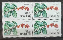 C 863 Selo Cidade de Campinas Cafe 1974 Quadra 01