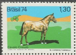 C 865 Selo Animais Brasileiros Cavalo Crioulo 1974