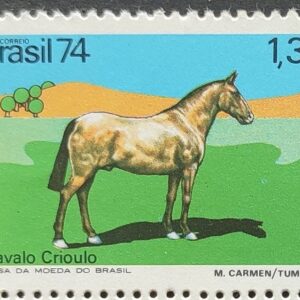 C 865 Selo Animais Brasileiros Cavalo Crioulo 1974