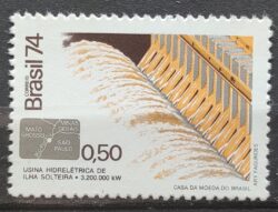 C 867 Selo Hidreletrica de Ilha Solteira Energia Agua Mapa 1974