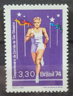 C 871 Selo Corrida de Sao Silvestre Atletismo Esporte 1974