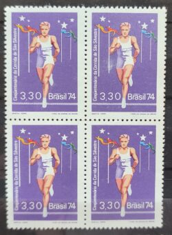 C 871 Selo Corrida de Sao Silvestre Atletismo Esporte 1974 Quadra