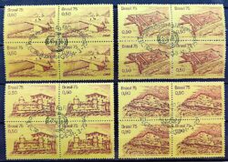 C 876 Selo Fortalezas Coloniais Militar 1975 Quadra CBC RJ Serie Completa