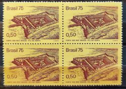 C 877 Selo Fortalezas Coloniais Reis Magos Natal RN Militar 1975 Quadra
