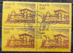 C 878 Selo Fortalezas Coloniais Monte Serrat Militar 1975 Quadra CBC RJ