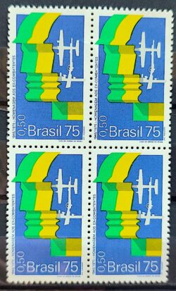 C 891 Selo 30 Anos da Vitoria Ex Combatentes da FEB Militar Aviao 1975 Quadra