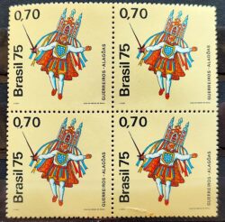 C 902 Selo Manifestacoes Folcloricas Guerreiros Alagoas Espada 1975 Quadra