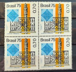 C 906 Selo Cidades Historicas do Brasil Alcantara Maranhao 1975 Quadra