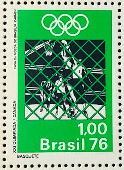 C 933 Selo Jogos Olimpicos Montreal Canada Basquete 1976 02