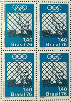 C 934 Selo Jogos Olimpicos Montreal Canada Iatismo 1976 Quadra