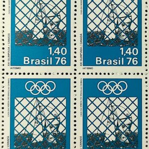 C 934 Selo Jogos Olimpicos Montreal Canada Iatismo 1976 Quadra