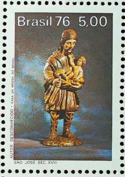 C 965 Selo Evolucao da Escultura no Brasil Arte Sao Jose 1976