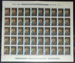 C 965 Selo Evolucao da Escultura no Brasil Arte Sao Jose 1976 Folha