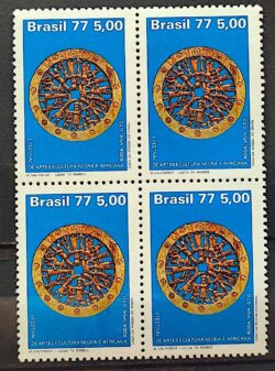 C 972 Selo Arte e Cultura Negra Africana Roda Viva 1977 Quadra