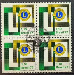 C 978 Selo Lions Clubes do Brasil Sociedade 1977 Quadra CBC SP