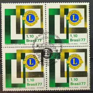 C 978 Selo Lions Clubes do Brasil Sociedade 1977 Quadra CBC SP