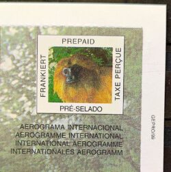 Cod 0010a Aerograma Internacional Mico Leao Dourado Macaco Fauna GEPRO 1999