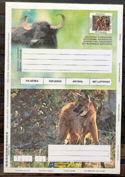 Cod 0011b AEROGRAMA INTERNACIONAL BUFALO E LOBO GUARÁ Fauna GEPRO 2000