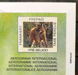 Cod 0011b AEROGRAMA INTERNACIONAL BUFALO E LOBO GUARÁ Fauna GEPRO 2000