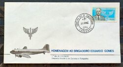 Envelope FDC 244 1982 Brigadeiro Eduardo Gomes Aeronautica Aviao Militar CPD Campanha