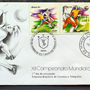 Envelope FDC 246 1982 Futebol Copa do Mundo Espanha CBC e CPD RJ