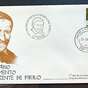 Envelope FDC 249 1982 Sao Vicente de Paulo Religiao CBC e CPD MG 02
