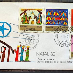 Envelope FDC 271 1982 Natal Religiao CBC e CPD MG Campanha
