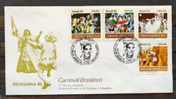 Envelope FDC 277 1983 Carnaval Brasileiro Brasiliana Musica CBC RJ 01