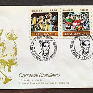 Envelope FDC 277 1983 Carnaval Brasileiro Brasiliana Musica CBC RJ 01