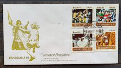 Envelope FDC 277 1983 Carnaval Brasileiro Brasiliana Musica CPD MG