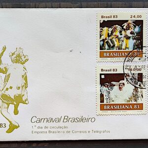 Envelope FDC 277 1983 Carnaval Brasileiro Brasiliana Musica CPD MG