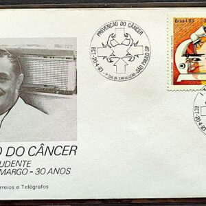 Envelope FDC 282 1983 Prevencao do Cancer Saude CBC SP