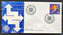Envelope FDC 286 1983 Ano Mundial das Comunicacoes Satelite Comunicacao CBC Brasilia 01