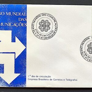 Envelope FDC 286 1983 Ano Mundial das Comunicacoes Satelite Comunicacao CBC Brasilia 01