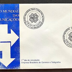 Envelope FDC 286 1983 Ano Mundial das Comunicacoes Satelite Comunicacao CBC Brasilia 03