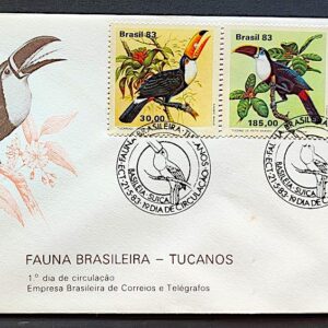 Envelope FDC 287 1983 Fauna Tucanos Ave Passaro CBC Suica 02
