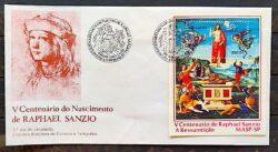 Envelope FDC 288 1983 Raphael Sanzio Arte Religiao CBC SP 01