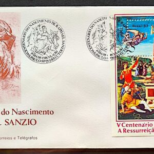 Envelope FDC 288 1983 Raphael Sanzio Arte Religiao CBC SP 02